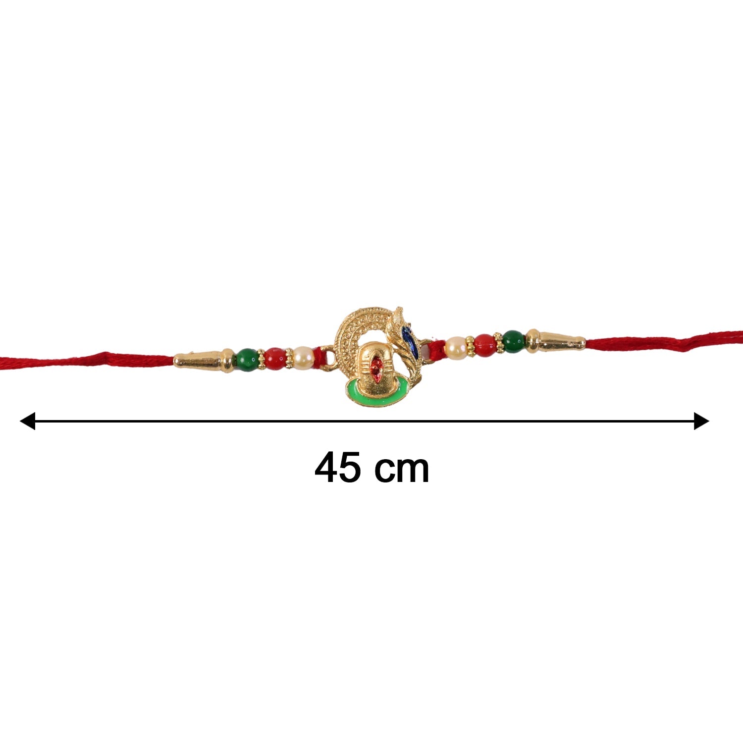 Shivling Rakhi detailed centerpiece with beads
