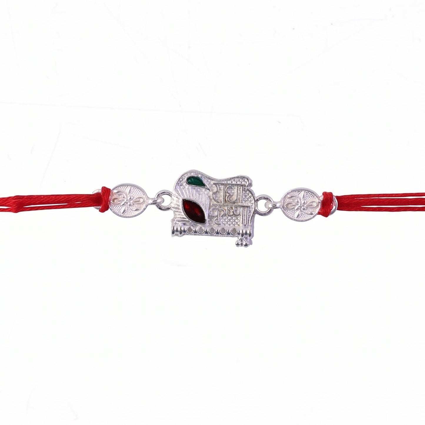 Radha Krishna Design Rakhi with Decorative Beads (1 Pc)