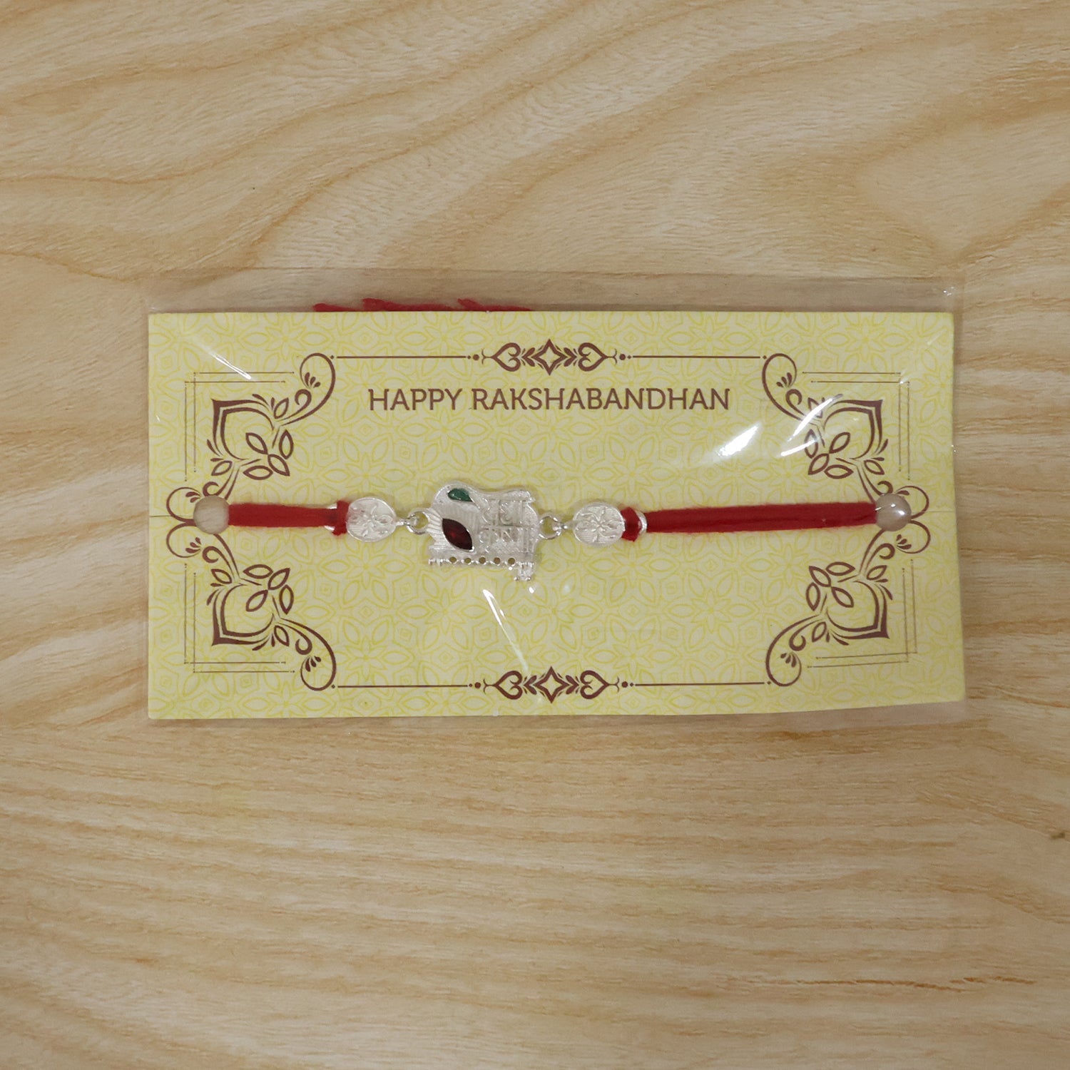 Radha Krishna Design Rakhi with Decorative Beads (1 Pc)