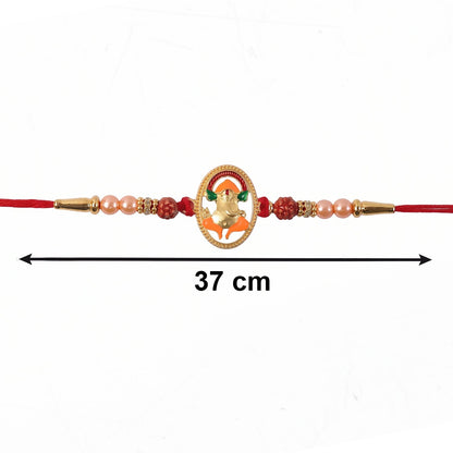 Traditional Rakhi thread with Ganesh centerpiece