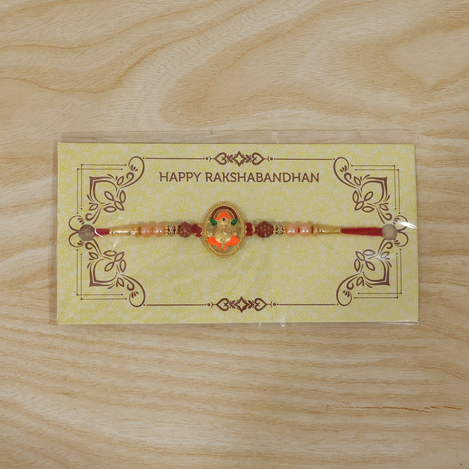 Festive Ganesh Rakhi showcasing attractive designer look