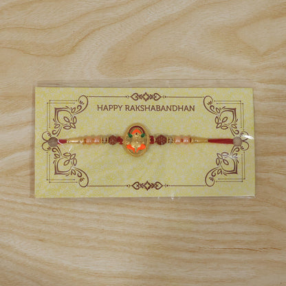 Festive Ganesh Rakhi showcasing attractive designer look