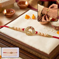 Colorful Peacock Rakhi – Vibrant Design with Decorative Beads