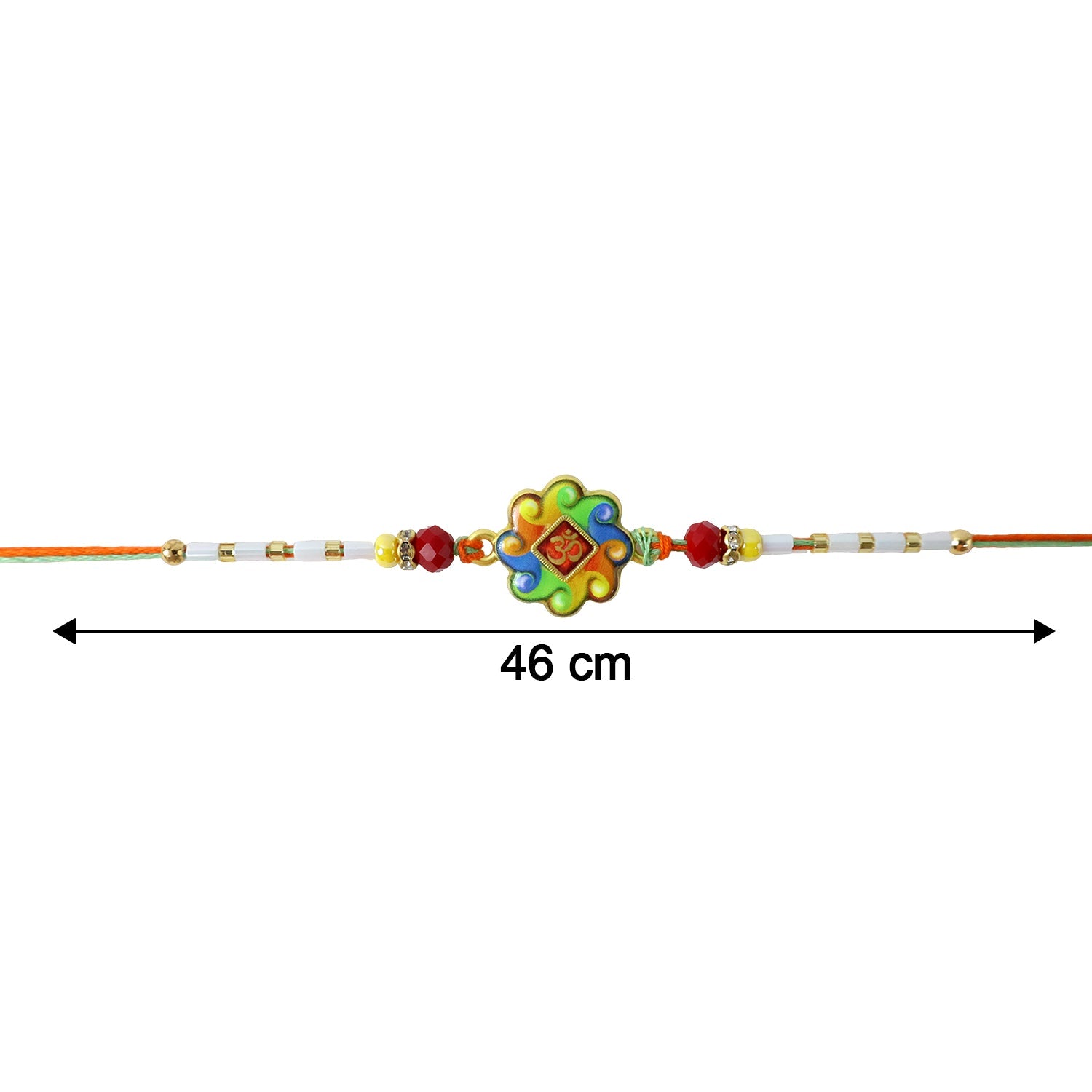 Soft thread tied Rakhi with bead details