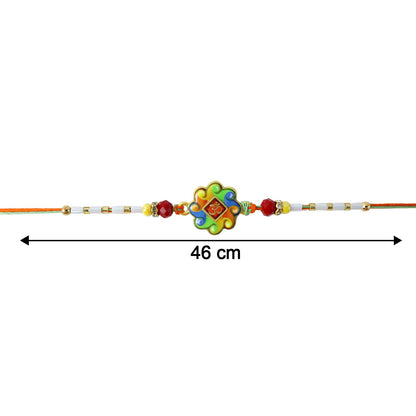 Soft thread tied Rakhi with bead details
