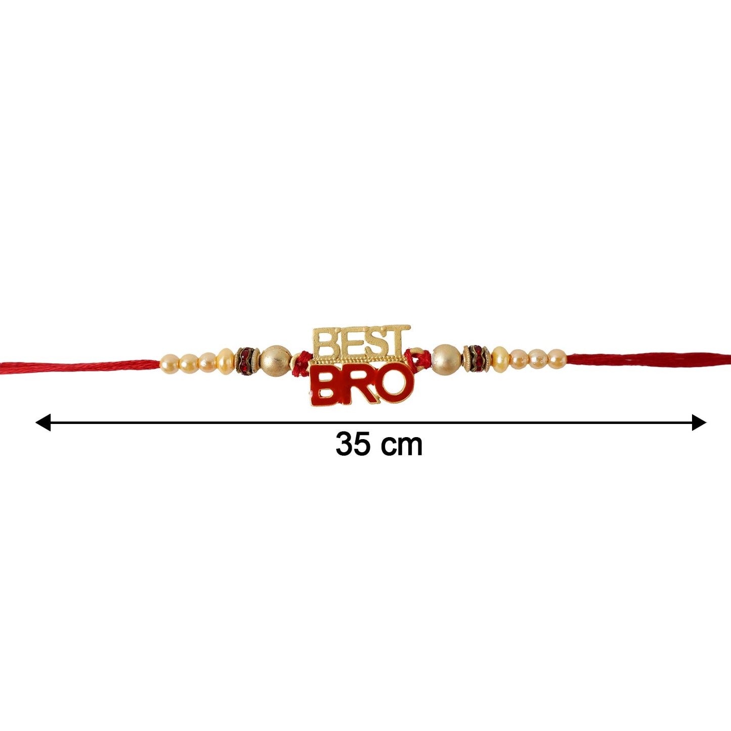 Elegant designer Rakhi with pearl beads detail