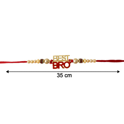 Elegant designer Rakhi with pearl beads detail