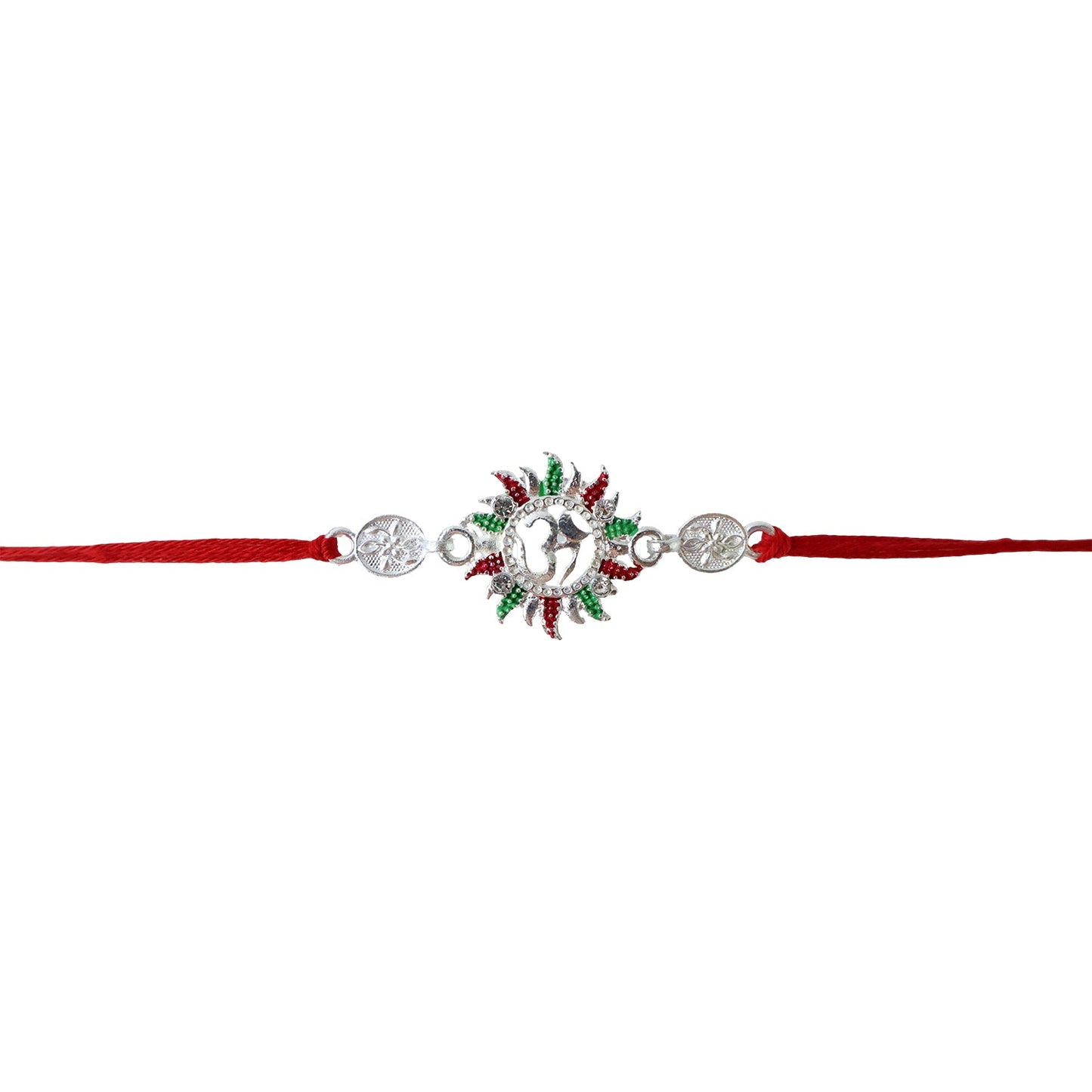 Om Designer Rakhi with Red Thread (1 PC)