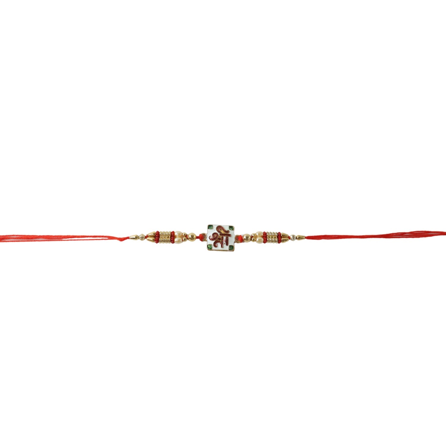 Side view of Shree Designer Rakhi with beads