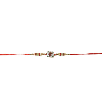 Side view of Shree Designer Rakhi with beads