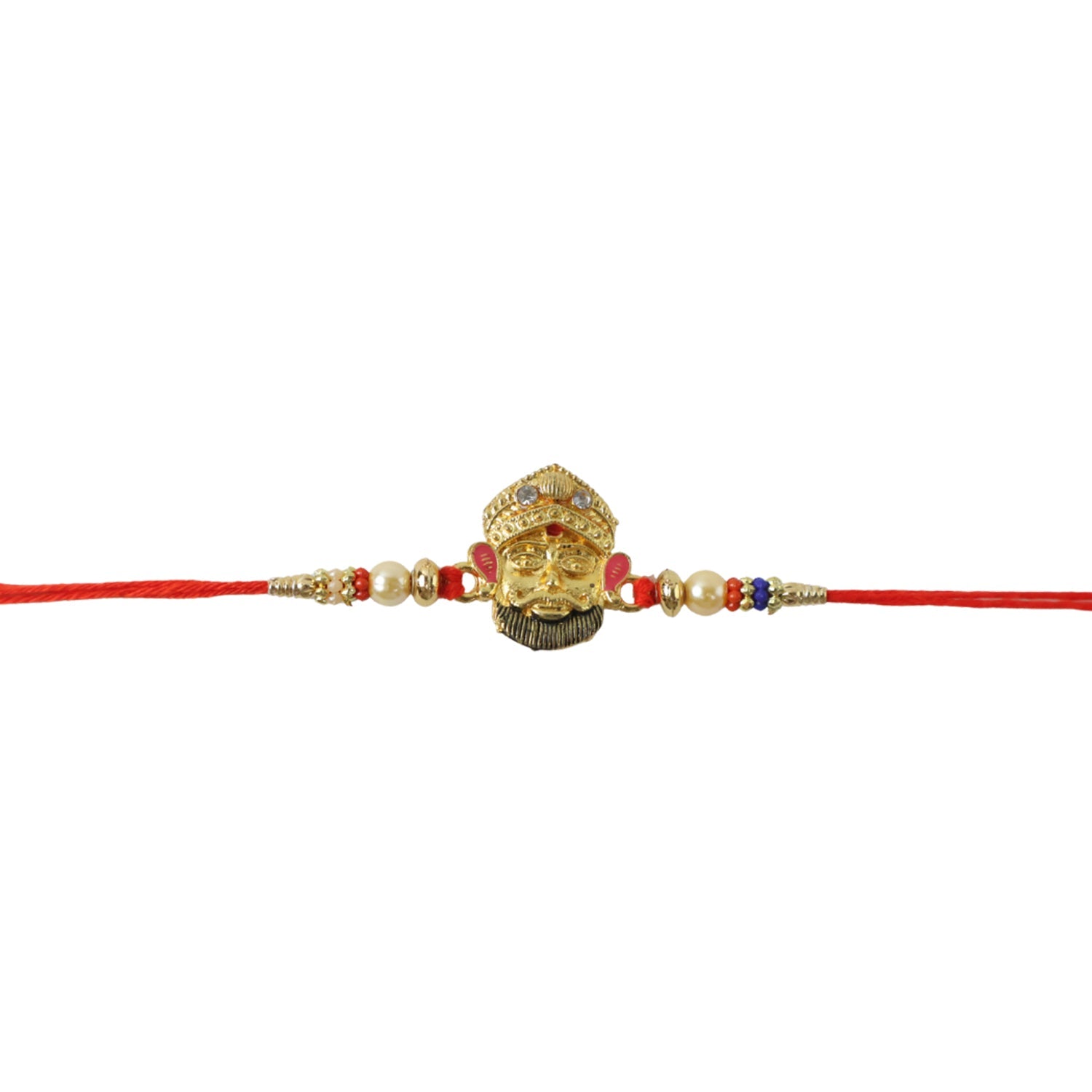 Designer rakhi showcasing intricate beadwork and vibrant colors