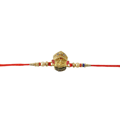 Designer rakhi showcasing intricate beadwork and vibrant colors
