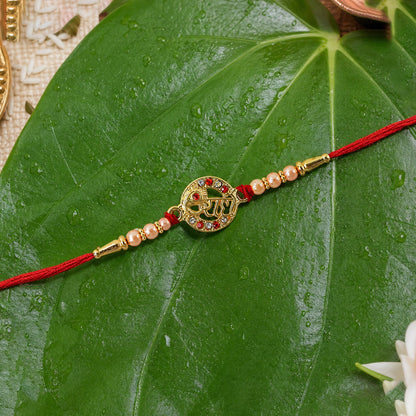 Radhe Designer Rakhi with pearl beads full length