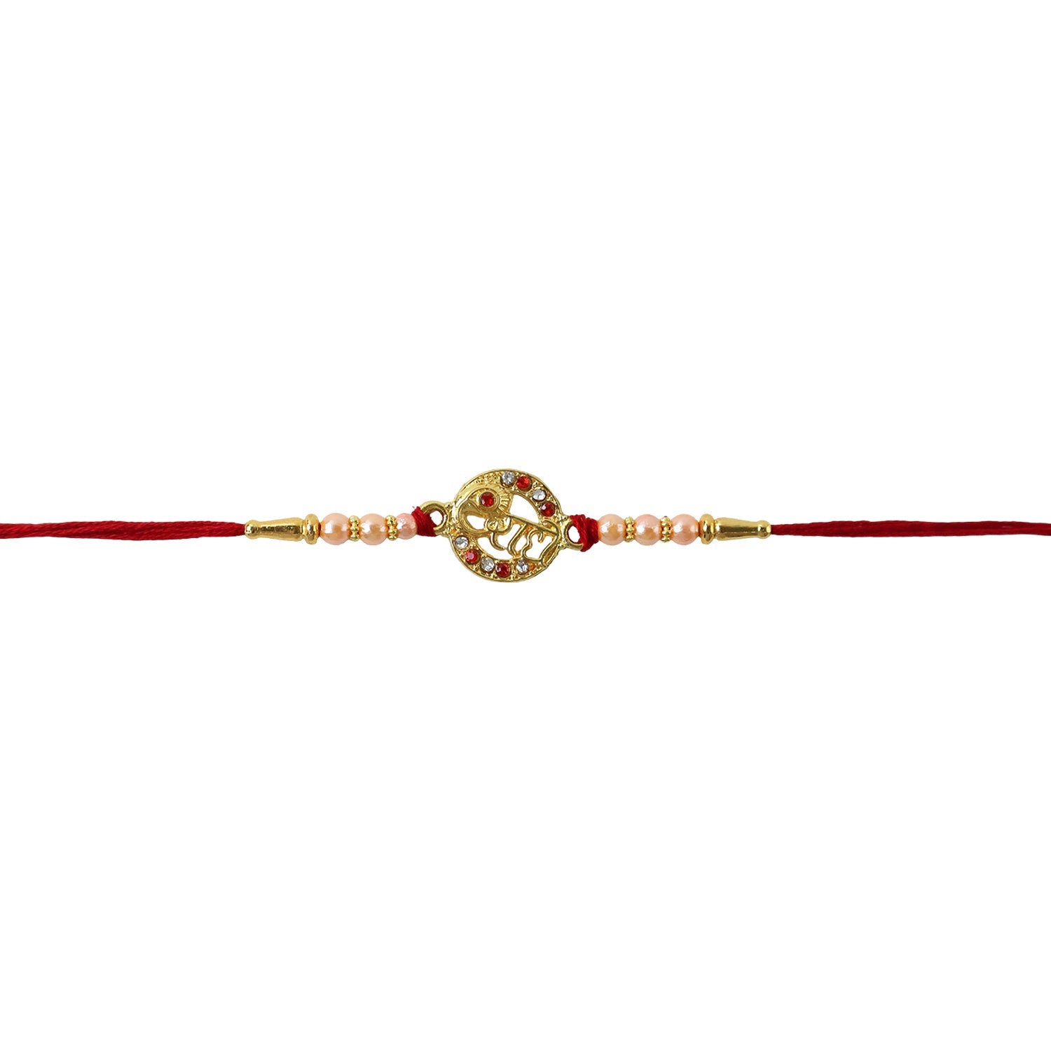 Detailed look at Radhe Designer Rakhi beadwork