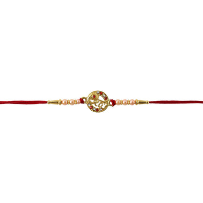Detailed look at Radhe Designer Rakhi beadwork