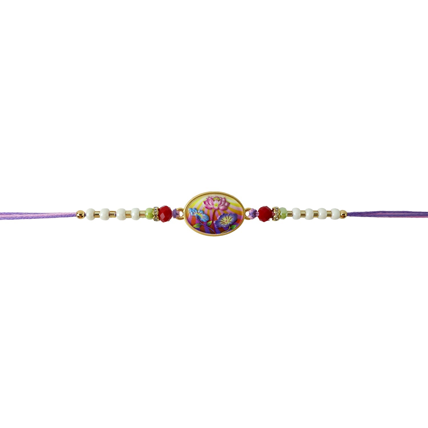 Floral Designer Rakhi tied and ready to wear