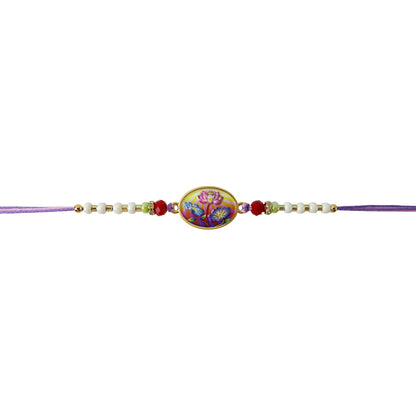 Floral Designer Rakhi tied and ready to wear
