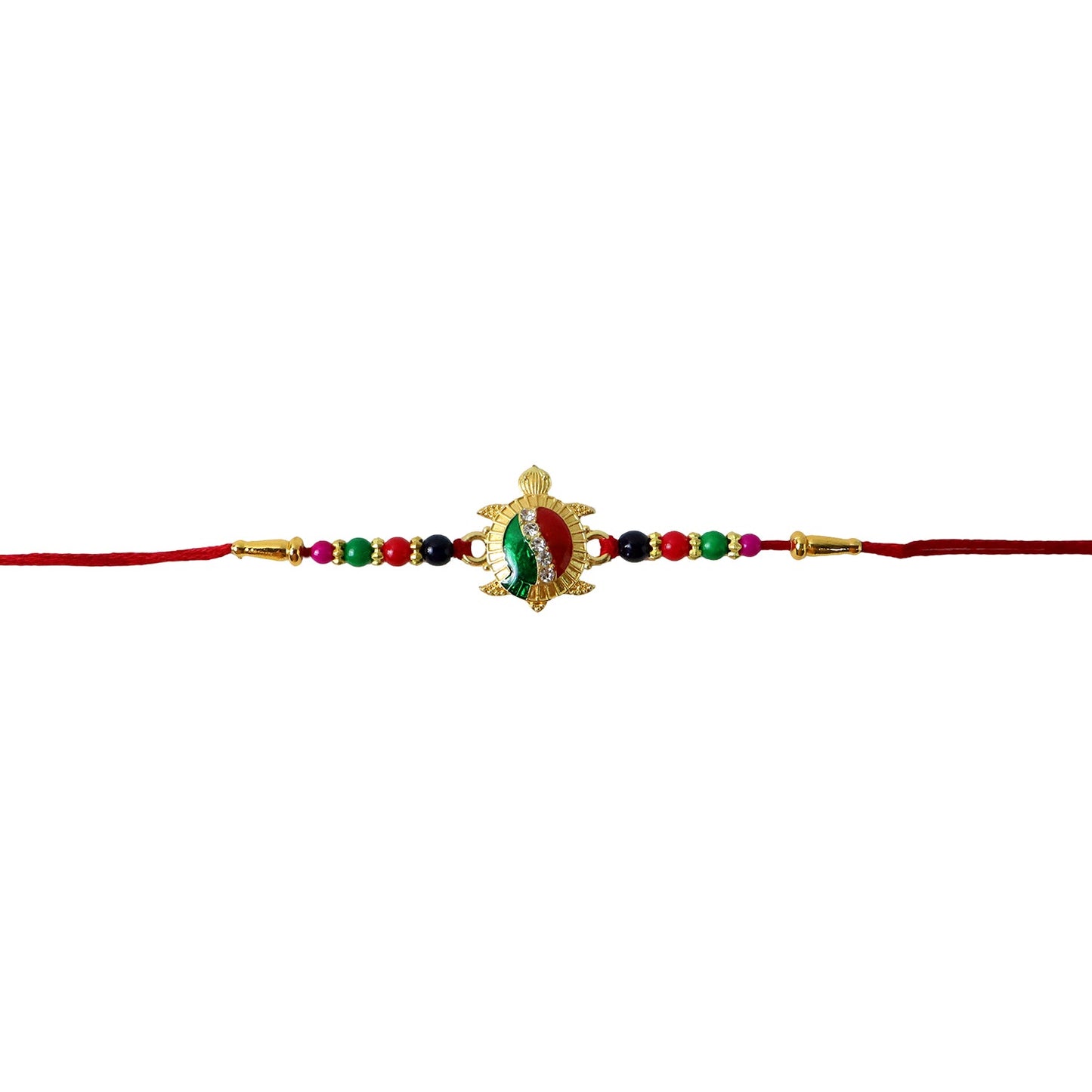 Turtle Designer Rakhi with Stone Work and Red Thread (1 Pc)
