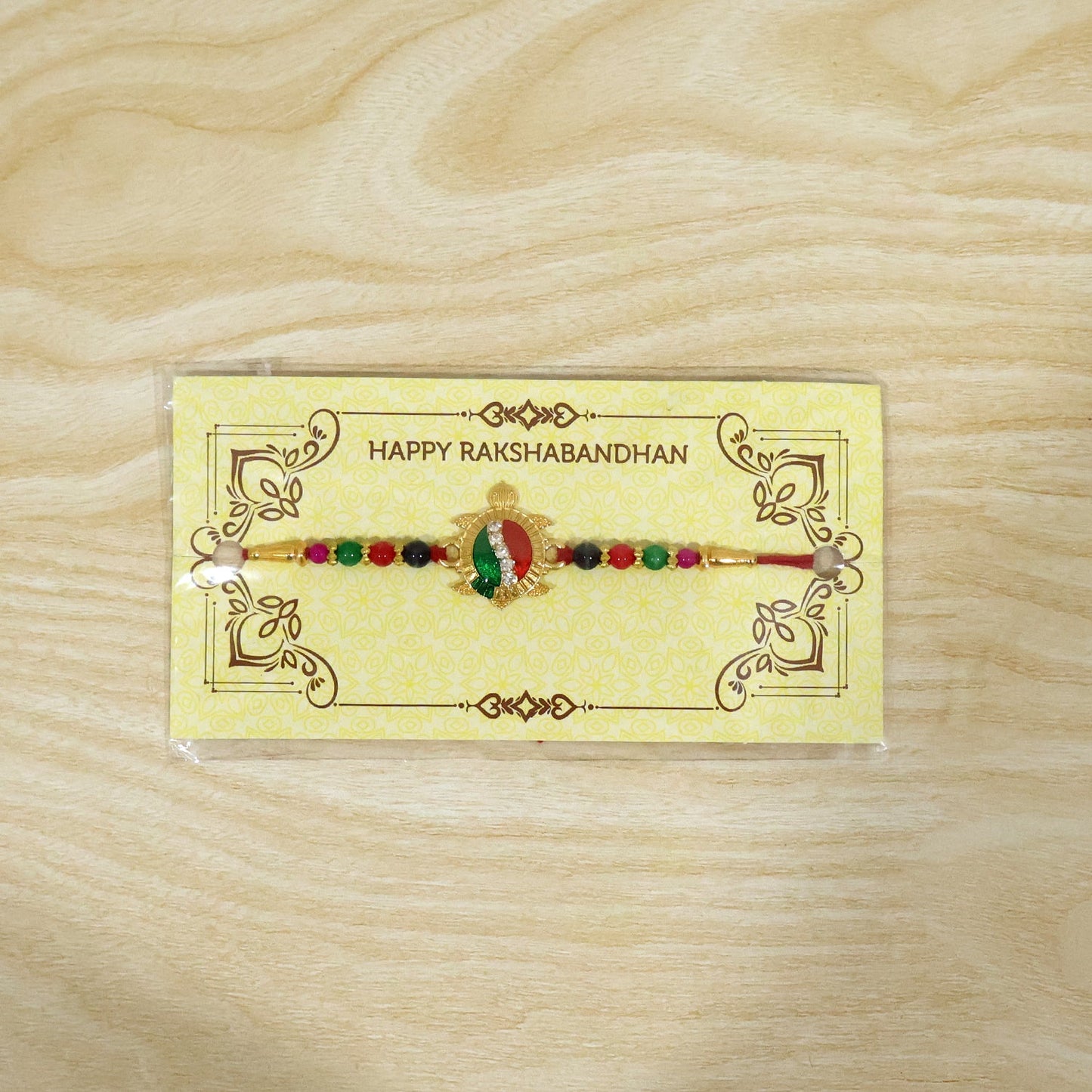 Turtle Designer Rakhi with Stone Work and Red Thread (1 Pc)
