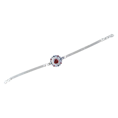 Designer Silver Chain Rakhi for Raksha Bandhan