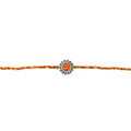 Om Floral Fancy Dori Rakhi – Elegant Designer Raksha Thread