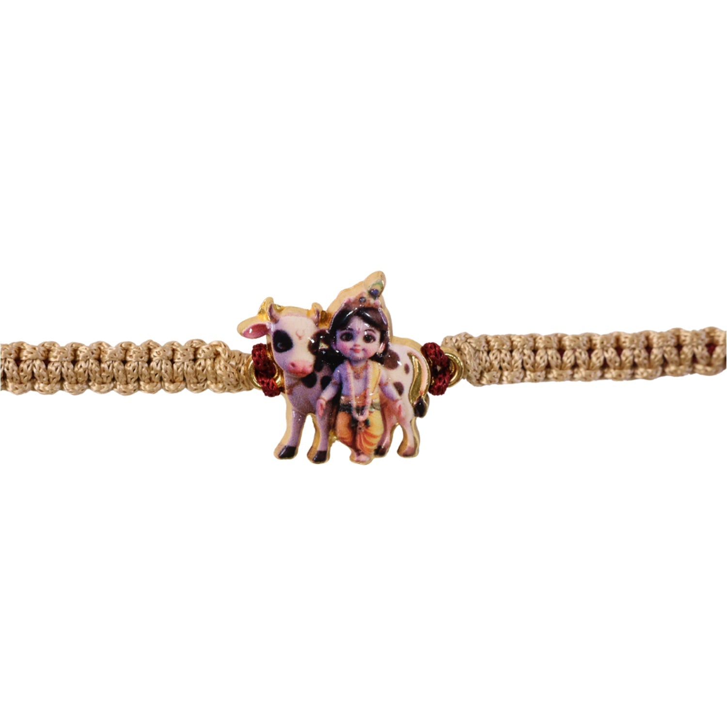 Festive Krishna Cow dori rakhi for Raksha Bandhan