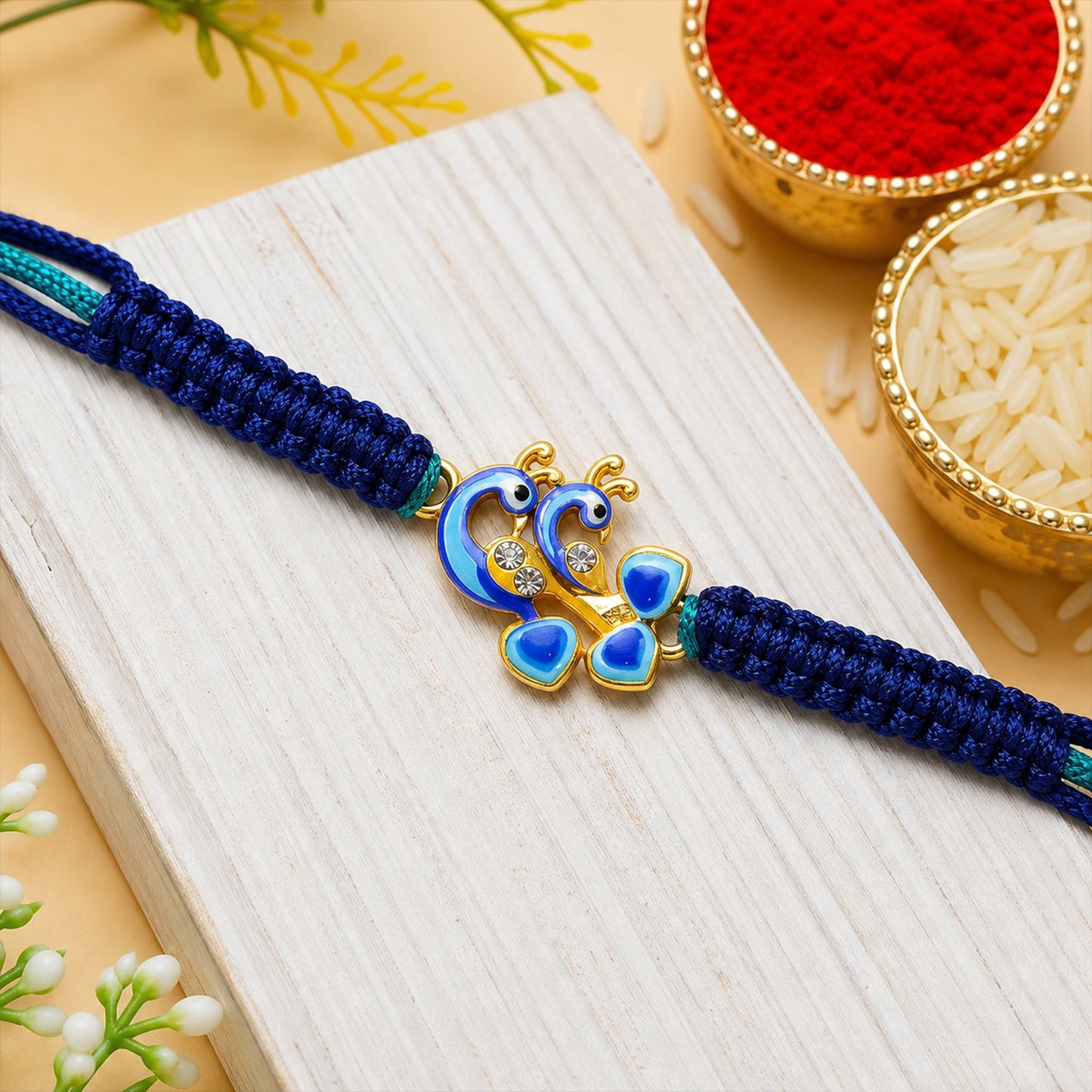 Fancy Dori Rakhi tying thread detail