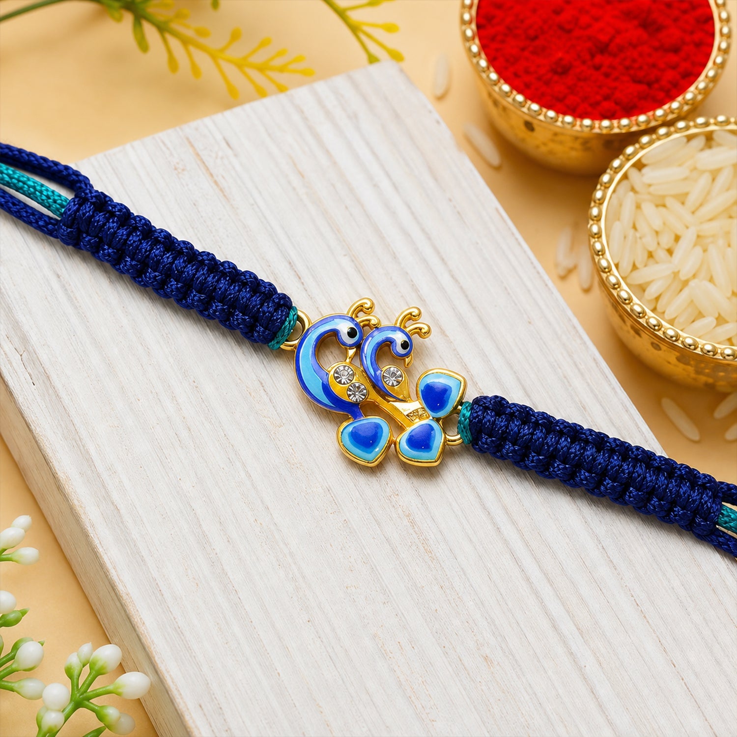 Fancy Dori Rakhi tying thread detail