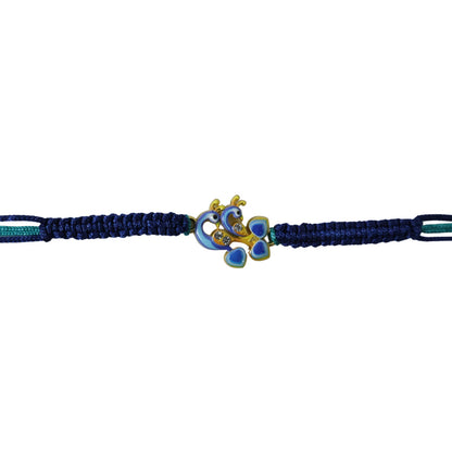 Peacock Design Fancy Dori Rakhi full length