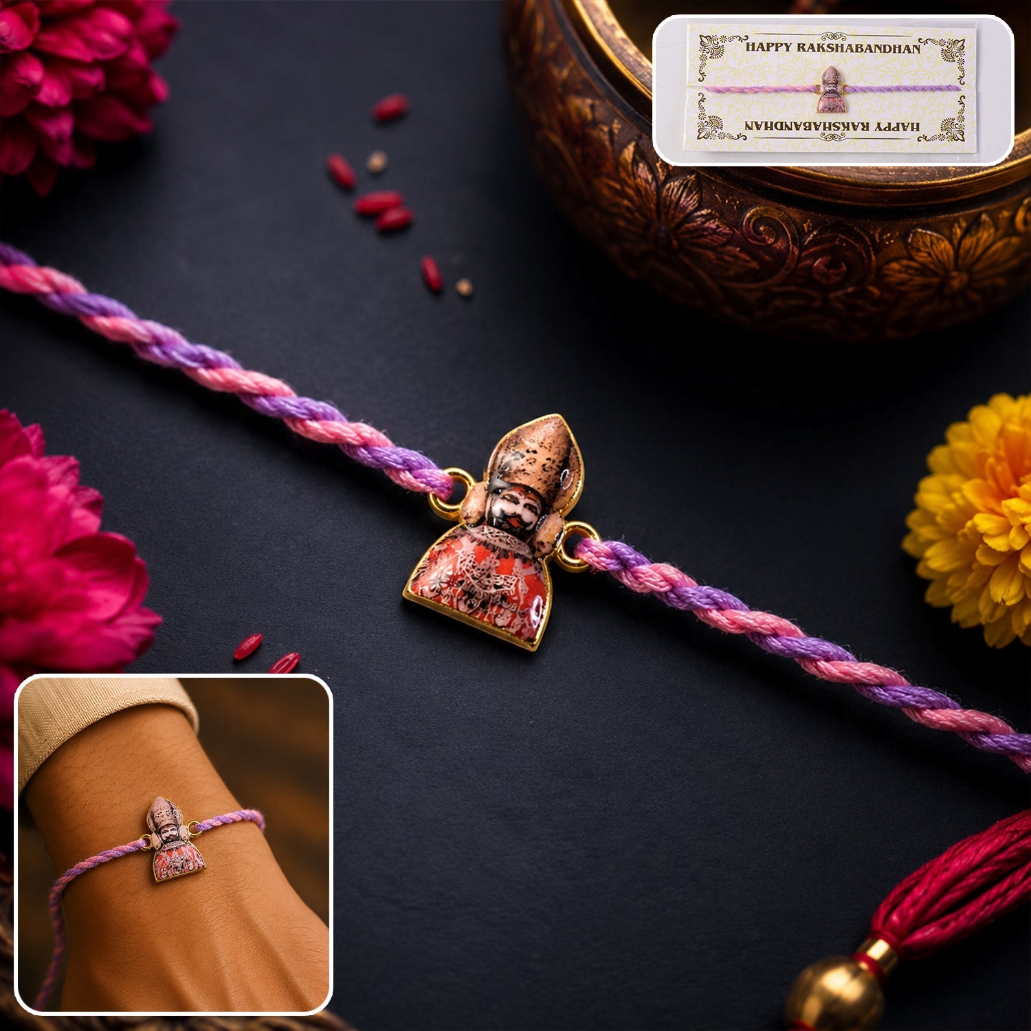 Religious Fancy Dori Rakhi with stylish design for brother