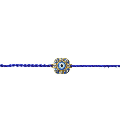 Blue Evil Eye Fancy Dori Rakhi for Brother (1 Pc)