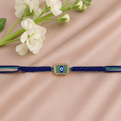 Stylish Evil Eye Fancy Dori Rakhi for Brother (1 Pc)