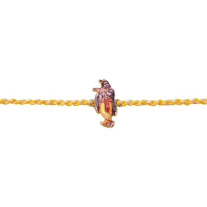Festive Krishna Flute Charm Rakhi for brother