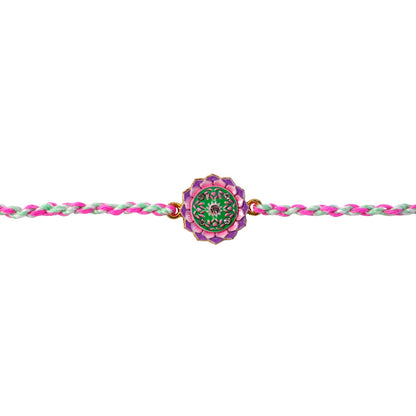 Colorful Floral Charm Fancy Dori Rakhi for Brother (1 Pc)