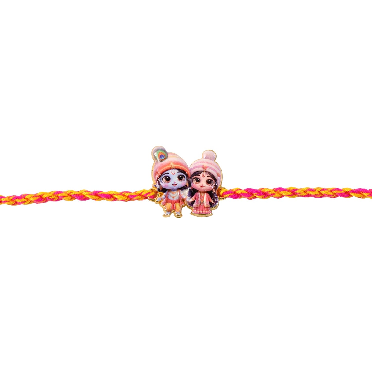Festive and traditional look of Radha Krishna rakhi