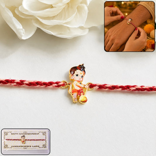 Cute Bal Hanuman Fancy Dori Rakhi for Brother (1 Pc)
