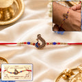 Antique Peacock Rakhi – Elegant Beaded Design for Brother
