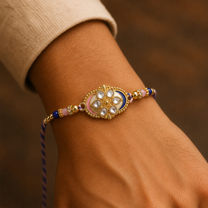 Lightweight and easy-to-tie beaded rakhi for brother