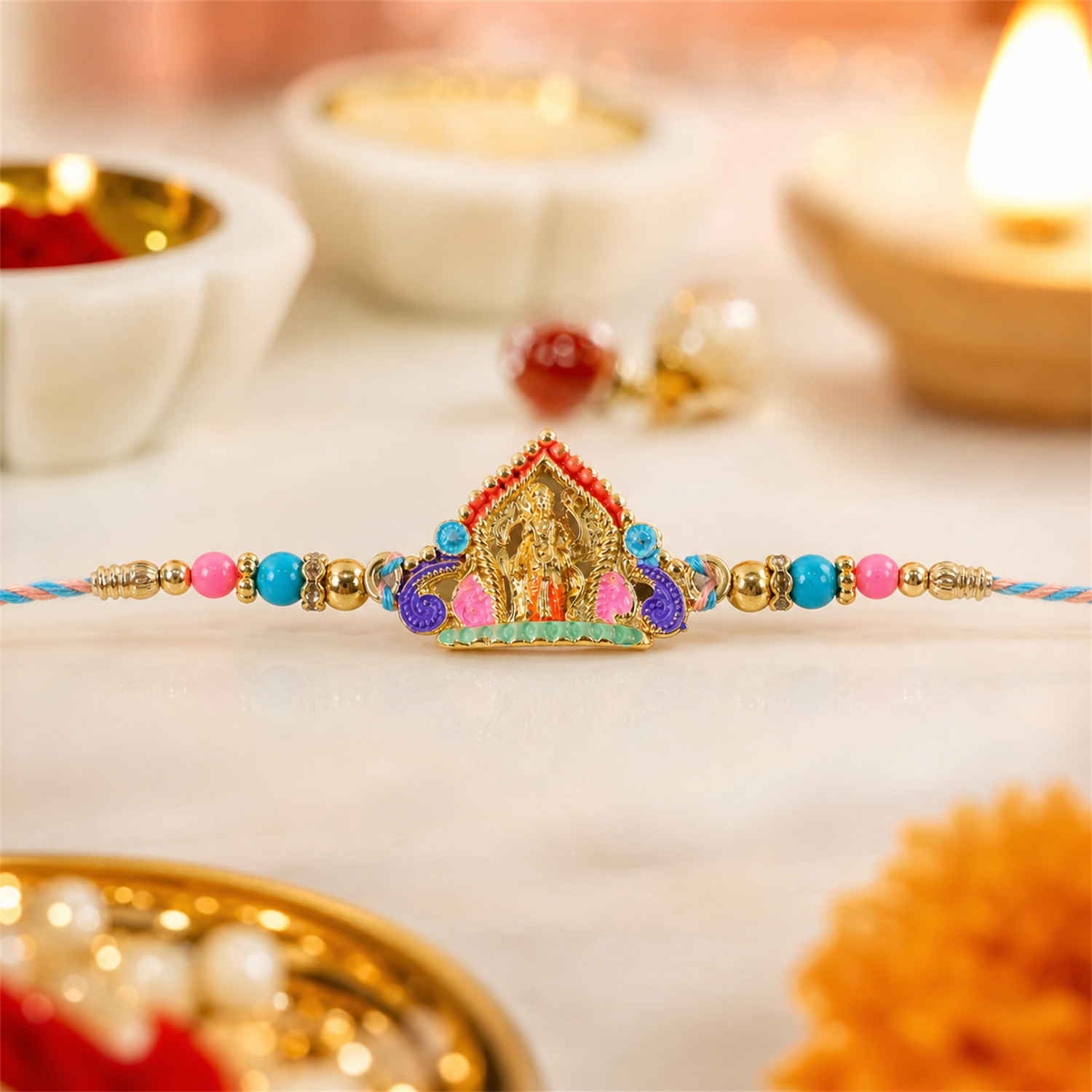 Traditional style Divine Idol Charm Rakhi