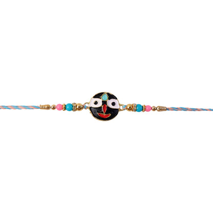 Beautiful deity face rakhi with beads ready for Raksha Bandhan