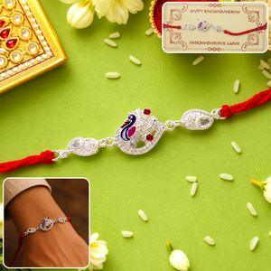 Peacock & Floral Rakhi