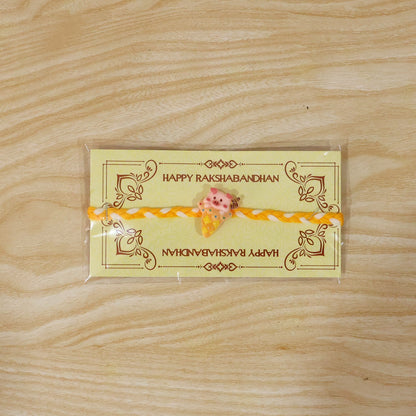 Lightweight Cute Pig Ice Cream Fancy Dori Rakhi with neat finishing