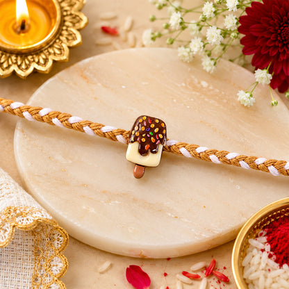 Chocolate Ice Cream Bar Rakhi showcasing modern & traditional style