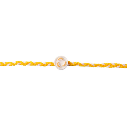 White Round Charm Fancy Dori Rakhi decorative elements
