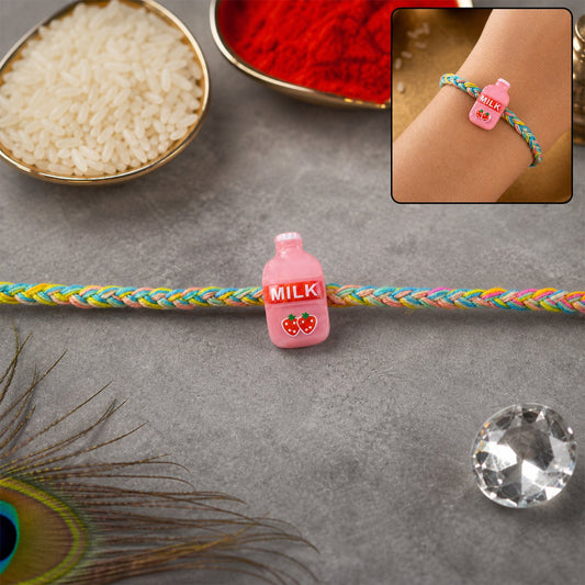 Milk Bottle Fancy Dori Rakhi for Brother (1 Pc)