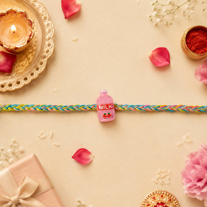 Milk Bottle Fancy Dori Rakhi side angle