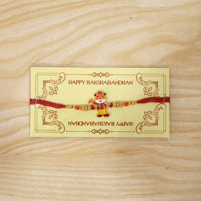 Designer rakhi displayed on festive background for Raksha Bandhan