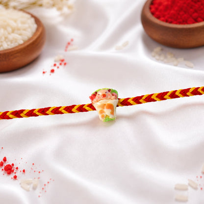 Side view of elegant lightweight rakhi for brother