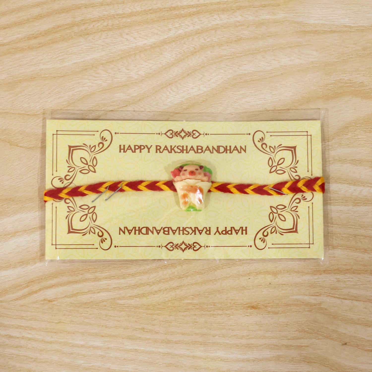 Premium festive rakhi with easy-to-tie dori