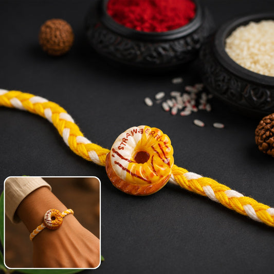 Donut Charm Fancy Dori Rakhi for Brother (1 Pc)